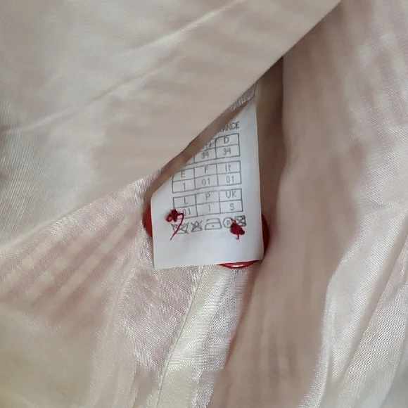 Vintage Retro Promod France Red & White Checkered Checked Button Up Trench Coat - Picture 7 of 11